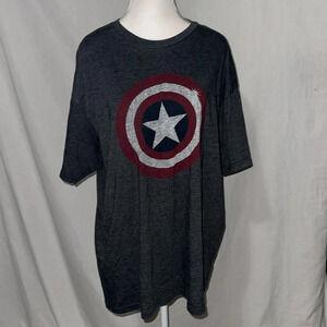 mens Marvel Comics Captain America shield graphic tshirt size xl
